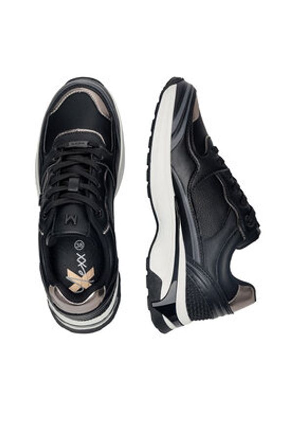 MEXX Sneakersy MI001009443W Czarny. Kolor: czarny. Materiał: skóra