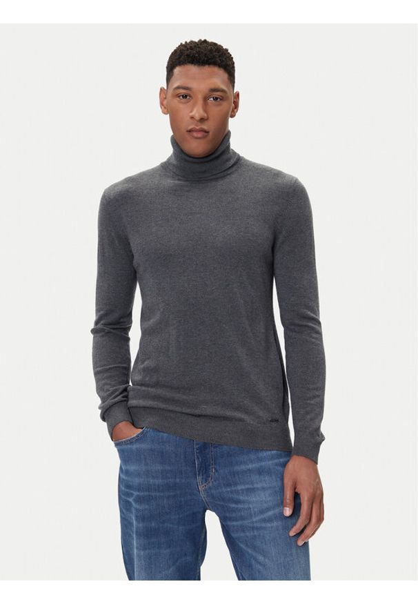 Guess Golf M5BR09 Z0432 Szary Regular Fit. Typ kołnierza: golf. Kolor: szary. Materiał: syntetyk