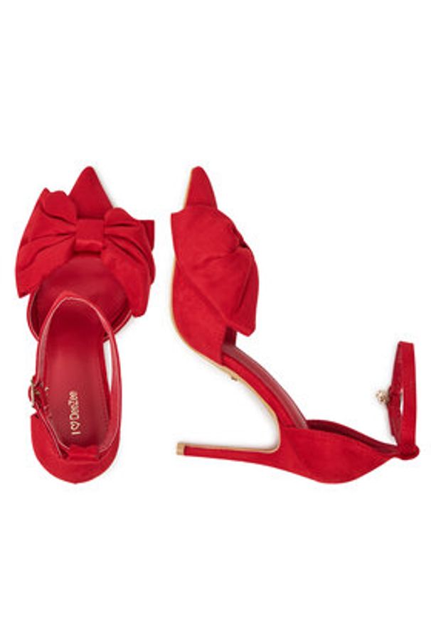 DeeZee Szpilki HT6176-57 Czerwony. Kolor: czerwony. Materiał: materiał. Obcas: na szpilce