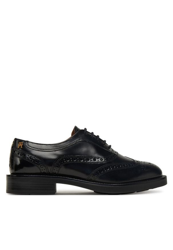 TOMMY HILFIGER - Tommy Hilfiger Oxfordy Brogue FW0FW08818 Czarny. Kolor: czarny. Materiał: skóra
