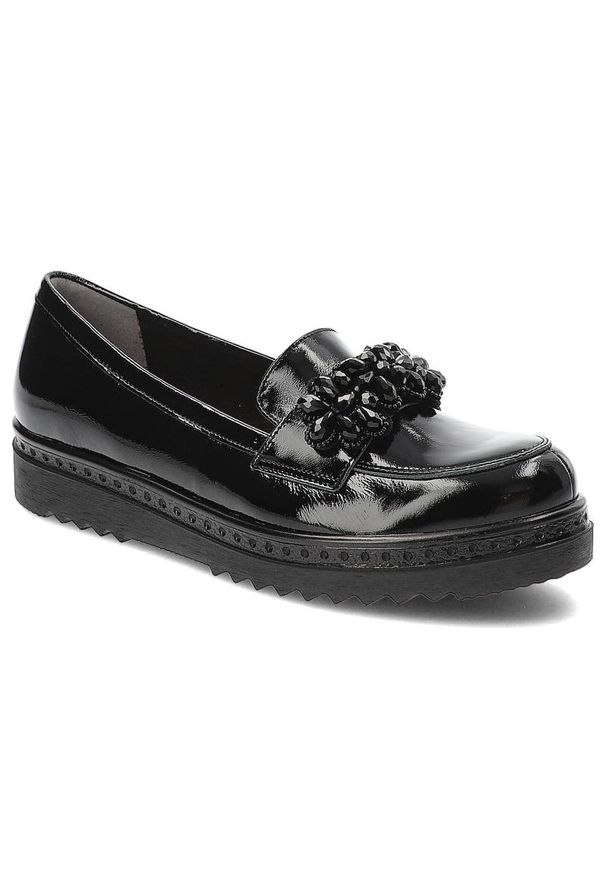 Czarne Półbuty Armodo Skórzane Eleganckie Buty. Kolor: czarny. Materiał: skóra. Szerokość cholewki: normalna. Styl: elegancki