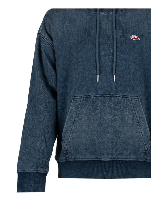 Diesel Bluza "De-Um-Rib-Ne" | A0393909E29 | Mężczyzna | Niebieski. Okazja: na co dzień. Typ kołnierza: kaptur. Kolor: niebieski. Materiał: bawełna, elastan. Styl: sportowy, elegancki, casual