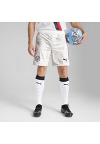 Puma - Męskie szorty KIDSUPER × MANCHESTER CITY PUMA White Black. Kolor: czarny, biały, wielokolorowy. Sezon: lato. Sport: fitness