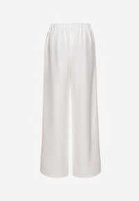 Renee - Białe Szerokie Spodnie w Eleganckim Stylu Hanessame. Kolor: biały. Styl: elegancki #5