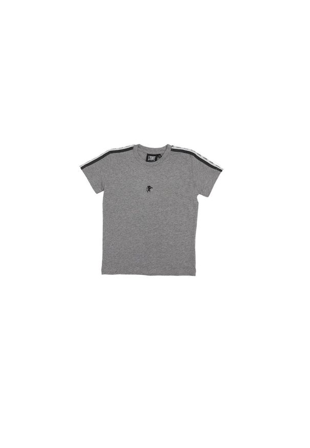 LEONE 1947 APPAREL - T-shirt dziecięcy z krótkim rękawem i opaską New Tape. Kolor: szary. Długość rękawa: krótki rękaw. Długość: krótkie. Sport: joga i pilates