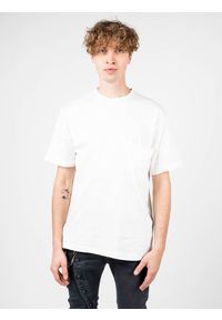 Xagon Man T-shirt "Oversize" | A22082 ZX 76LT | Mężczyzna | Kremowy. Kolor: kremowy. Materiał: bawełna. Wzór: aplikacja #3