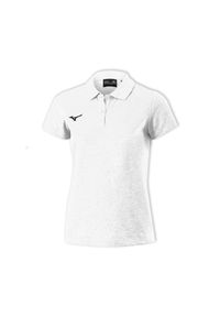 Damska koszulka polo Mizuno Shizuoka. Typ kołnierza: polo. Kolor: biały #1