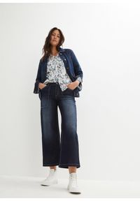 bonprix - Bluzka kreszowana z rękawami 3/4 z wywinięciem. Kolor: biały #3