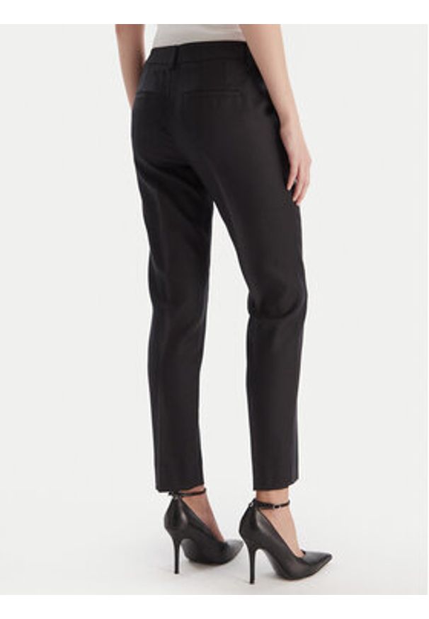 Marella Chinosy Margie 2523136232 Czarny Slim Fit. Kolor: czarny. Materiał: wełna