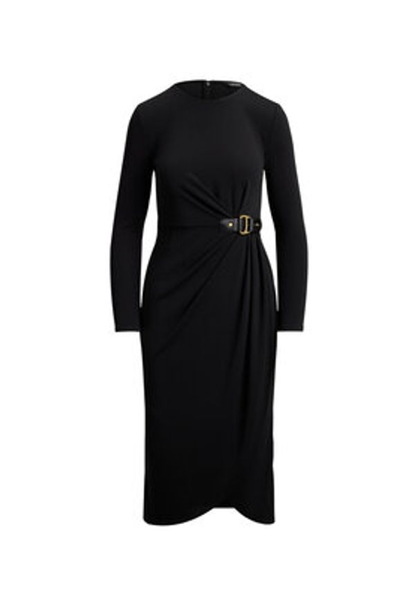 Lauren Ralph Lauren - LAUREN RALPH LAUREN Sukienka codzienna 200980222001 Czarny Slim Fit. Okazja: na co dzień. Kolor: czarny. Materiał: syntetyk. Typ sukienki: proste. Styl: casual