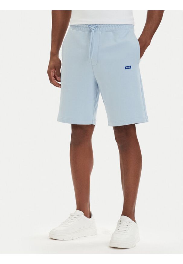 Hugo - HUGO Szorty sportowe Nasensio 50522364 Niebieski jasny Regular Fit. Kolor: niebieski. Materiał: bawełna. Styl: sportowy