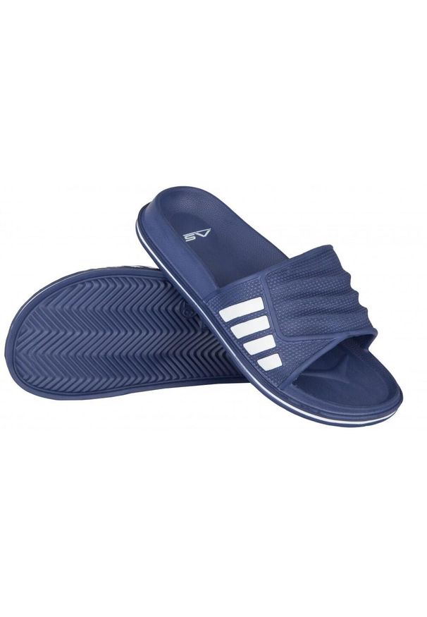AQUA-SPORT - Klapki basenowe męskie Aqua-sport adisport. Kolor: biały, wielokolorowy, niebieski