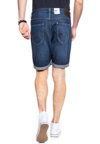 Lee - SPODENKI LEE 5 POCKET SHORT CLEAN MOAB L73EJLKU. Materiał: jeans. Wzór: aplikacja