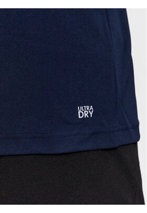 Lacoste Polo DH3201 Granatowy Regular Fit. Typ kołnierza: polo. Kolor: niebieski. Materiał: syntetyk