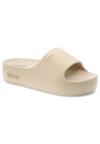 Big-Star - Beżowe Klapki Big Star Wygodne Obuwie Damskie Na Platformie. Okazja: na plażę, na co dzień. Kolor: beżowy. Sezon: lato. Obcas: na platformie. Styl: casual #1