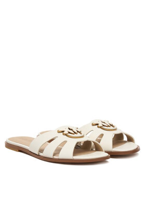 Pinko - PINKO Klapki Milly 04 SD0463 P001 Biały. Kolor: biały. Materiał: skóra