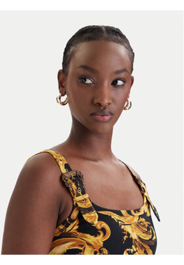 Versace Jeans Couture Sukienka codzienna 80HAO943 JS550 Czarny Slim Fit. Okazja: na co dzień. Kolor: czarny. Materiał: bawełna. Typ sukienki: proste. Styl: casual