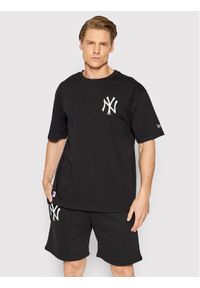 New Era T-Shirt Mlb Big Logo 12195450 Czarny Regular Fit. Kolor: czarny. Materiał: bawełna