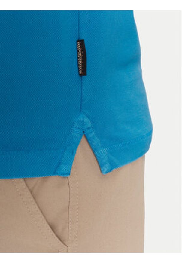 Napapijri Polo Elbas NP0A4GDL Niebieski Regular Fit. Typ kołnierza: polo. Kolor: niebieski. Materiał: bawełna