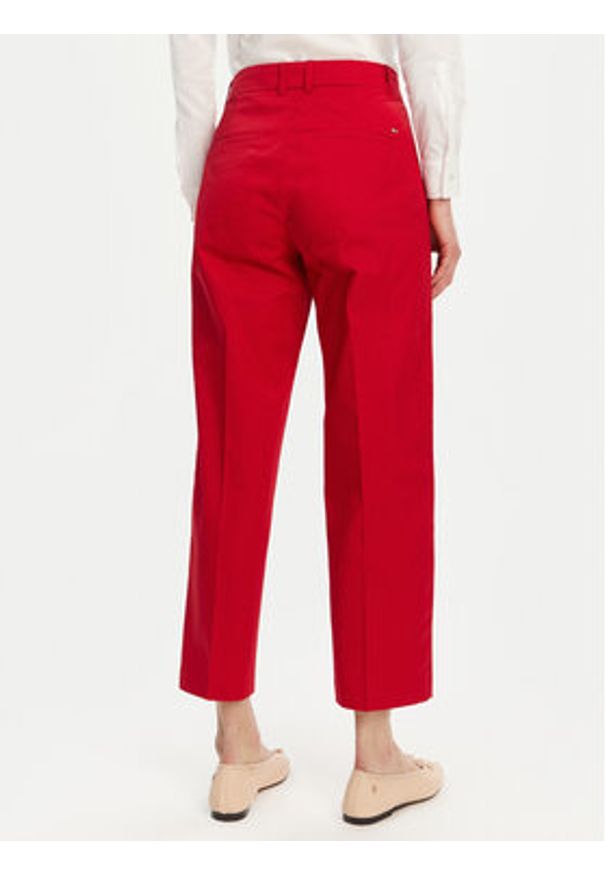 TOMMY HILFIGER - Tommy Hilfiger Chinosy WW0WW40504 Czerwony Straight Fit. Kolor: czerwony. Materiał: bawełna