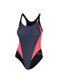 Strój jednoczęściowy pływacki damski Aqua Speed Sonia. Kolor: czarny, szary, pomarańczowy, wielokolorowy #1