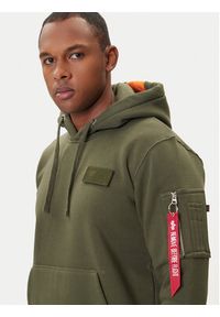 Alpha Industries Bluza Red Stripe 178314 Zielony Regular Fit. Kolor: zielony. Materiał: bawełna #3