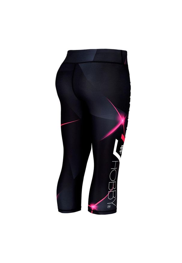 Legginsy sportowe damskie EXTREME HOBBY MT SPORT 3/4. Kolor: różowy. Materiał: poliester, elastan