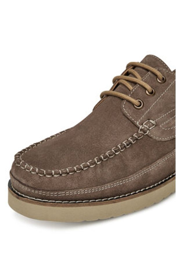 Mustang Półbuty 4969-301 Beżowy. Kolor: beżowy. Materiał: zamsz, skóra