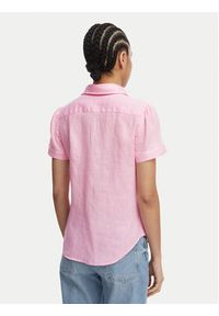Polo Ralph Lauren Koszula 211973366501 Różowy jasny Regular Fit. Typ kołnierza: polo. Kolor: różowy. Materiał: len #5