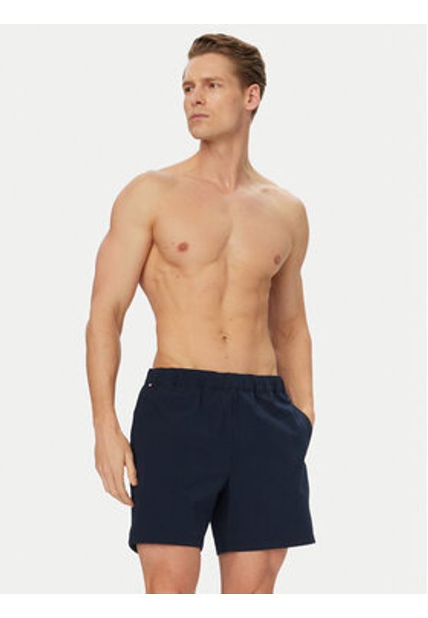 TOMMY HILFIGER - Tommy Hilfiger Szorty sportowe Dover Performance MW0MW42665 Granatowy Regular Fit. Kolor: niebieski. Materiał: syntetyk. Styl: sportowy