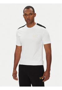 EA7 Emporio Armani T-Shirt 7M000299 AF13739 U0002 Biały Slim Fit. Kolor: biały. Materiał: wiskoza