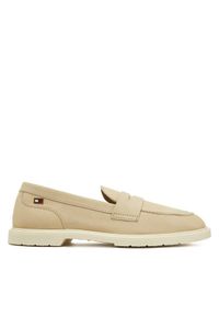 TOMMY HILFIGER - Tommy Hilfiger Loafersy FW0FW08679 Écru. Materiał: nubuk, skóra