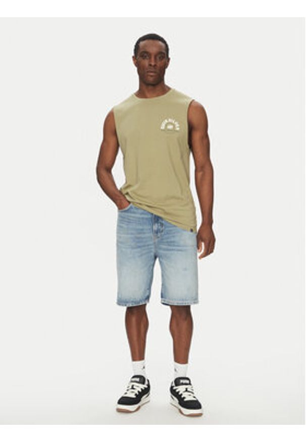 Quiksilver Tank top EQYZT08029 Zielony Relaxed Fit. Kolor: zielony. Materiał: bawełna