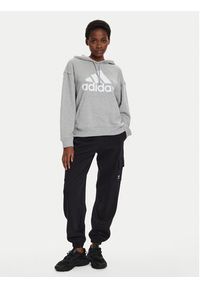 Adidas - adidas Bluza Essentials Big Logo IC9865 Szary Loose Fit. Kolor: szary. Materiał: bawełna #5