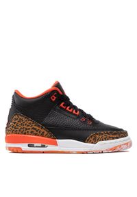 Nike Sneakersy Air Jordan 3 Retro (Gs) 441140 088 Czarny. Kolor: czarny. Materiał: skóra. Model: Nike Air Jordan