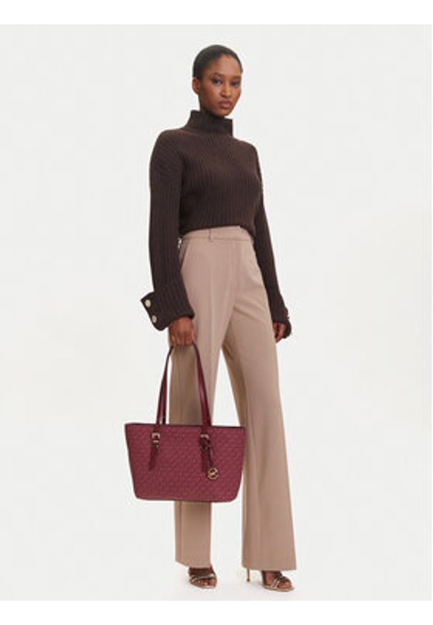 MICHAEL Michael Kors Torebka Quinn 30T5GQNT2V Bordowy. Kolor: czerwony. Materiał: skórzane