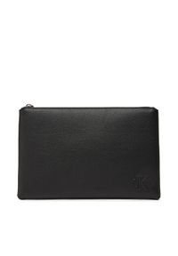 Calvin Klein Jeans Saszetka Sculpted Impression Pouch Pu LV04G1028G Czarny. Kolor: czarny. Materiał: skóra