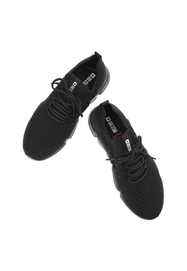 Big-Star - Czarne Sneakersy Big Star Sportowe Obuwie Męskie. Okazja: na co dzień. Kolor: czarny