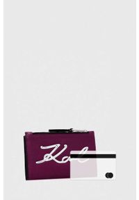 Karl Lagerfeld portfel damski kolor fioletowy. Kolor: fioletowy #4
