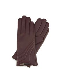 Wittchen - Damskie rękawiczki ze skóry z przeszyciem. Kolor: czerwony. Materiał: skóra. Styl: klasyczny, casual, elegancki #1