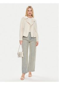 s.Oliver Kurtka z imitacji skóry 2141140 Écru Regular Fit. Materiał: skóra #5