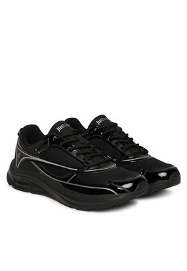 Just Cavalli Sneakersy 79QA3SJ1 ZSD43 Czarny. Kolor: czarny. Materiał: materiał
