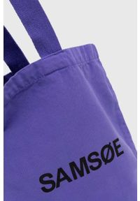 Samsoe & Samsoe - Samsoe Samsoe torebka kolor fioletowy. Kolor: fioletowy. Wzór: nadruk. Materiał: z nadrukiem. Rodzaj torebki: na ramię #6