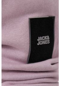 Jack & Jones bluza męska kolor różowy z kapturem gładka. Typ kołnierza: kaptur. Kolor: różowy. Wzór: gładki