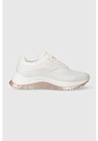 Calvin Klein sneakersy 2 PIECE SOLE RUNNER LACE UP kolor biały HW0HW01640. Nosek buta: okrągły. Zapięcie: sznurówki. Kolor: biały. Materiał: guma, poliester. Obcas: na platformie #1