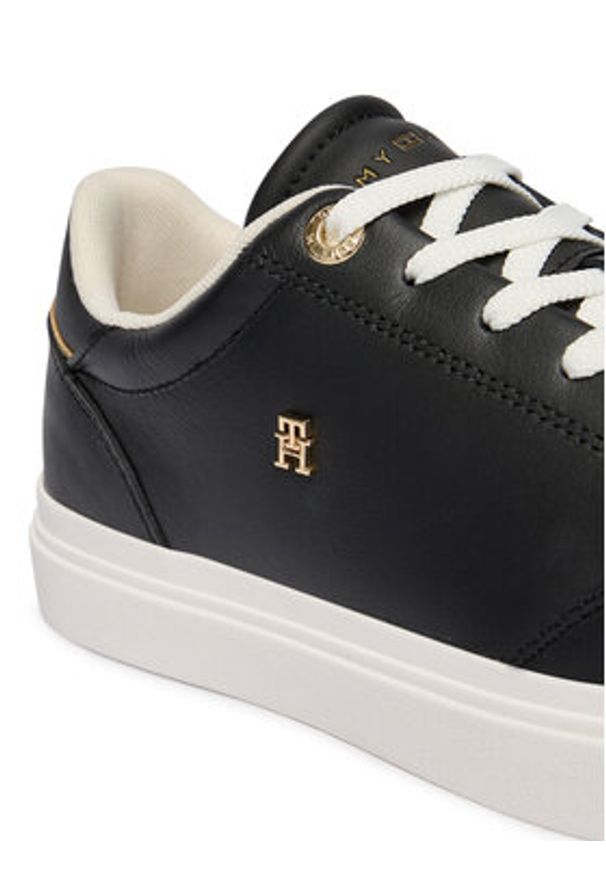 TOMMY HILFIGER - Tommy Hilfiger Sneakersy Th Chic Cupsole FW0FW09106 Czarny. Kolor: czarny. Materiał: skóra
