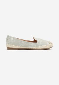Born2be - Jasnozielone Espadryle w Kwiaty z Plecionką Raloria. Okazja: na co dzień. Kolor: zielony. Wzór: kwiaty. Sezon: lato. Styl: boho, elegancki, casual