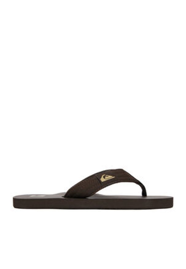 Quiksilver Japonki EO-DUNE CQ10036MGG Brązowy ciemny. Kolor: brązowy. Materiał: skóra