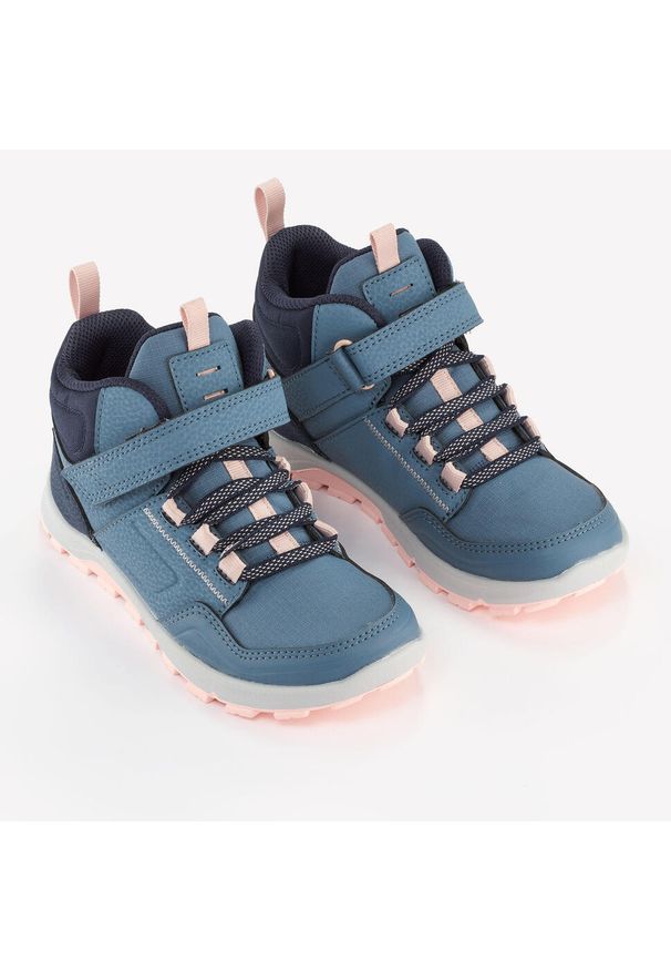 quechua - Buty turystyczne dla dzieci Quechua NH500 mid. Kolor: niebieski, szary, różowy, wielokolorowy. Materiał: materiał, syntetyk, tkanina. Sport: turystyka piesza