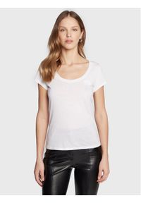 Guess T-Shirt Script Logo W2GI52 K9SN1 Biały Regular Fit. Kolor: biały. Materiał: bawełna